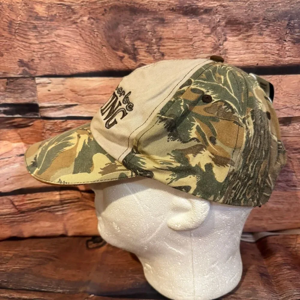 Guns & Arrows Hunting Hat Men's Adjustable Camo Khaki Baseball Cap Rifle
